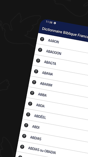 Android application Dictionnaire Biblique Francais screenshort