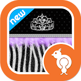 Diva Purple Zebra Theme Go SMS icon