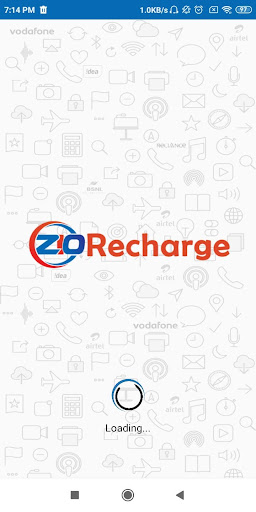 Android application Zio Recharge screenshort