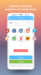 VPN France MOD APK- get French IP (Premium Unlocked) Download 2