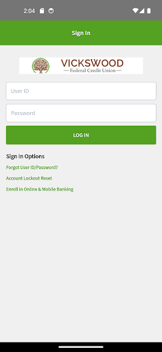 Vickswood Mobile Banking Screen 2
