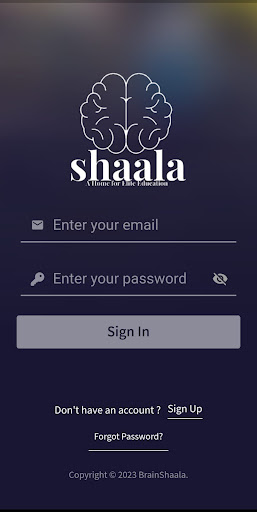 Android application BrainShaala screenshort