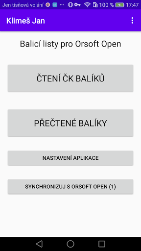 ORTEX Balicí Listy Screen 2
