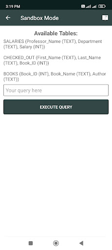 SQL Master - Database Practice Screen 2