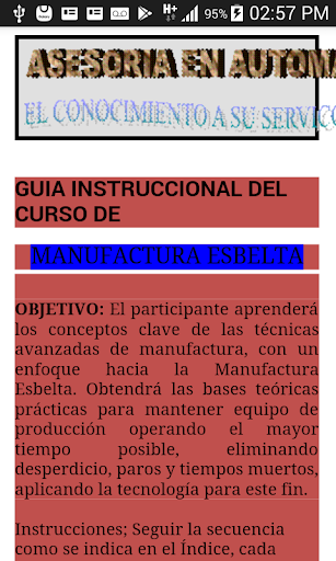 Manufactura Esbelta Screen 3