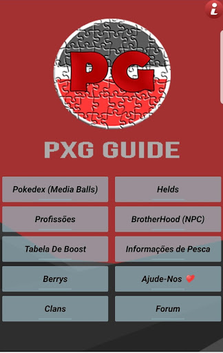 Android application PXG GUIDE screenshort