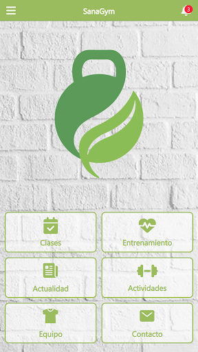 Android application SanaGym screenshort