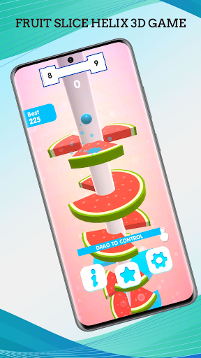 Android application Fruit Slice Modern Helix Game screenshort