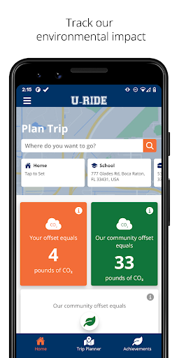 Android application U-RIDE screenshort