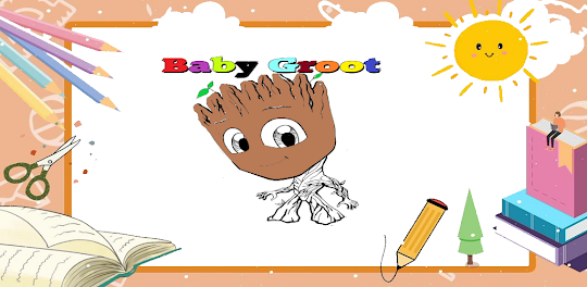 Baby Groot Coloring Book