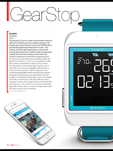 Screenshot of DIVER mag