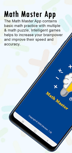 Android application Math Master ~ Math puzzle Game screenshort