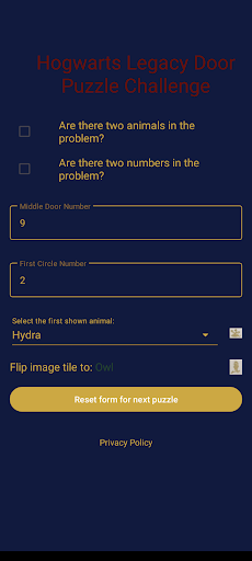 Hogwarts Door Puzzle Solver Screen 2