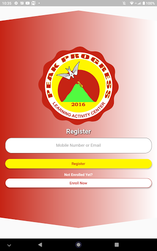 Android application Peak Progress Learning Activit screenshort