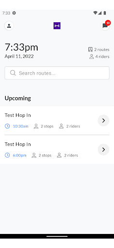 Android application Hop In Driver App screenshort
