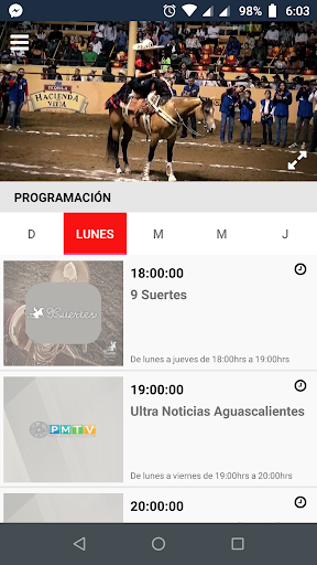 Android application Presumiendo México Televisión screenshort