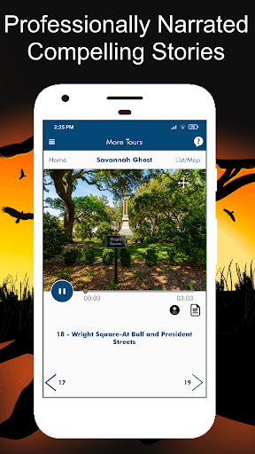 Screenshot of Ghosts of Savannah Tour Guide