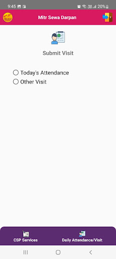 Android application Mitr Sewa Darpan screenshort