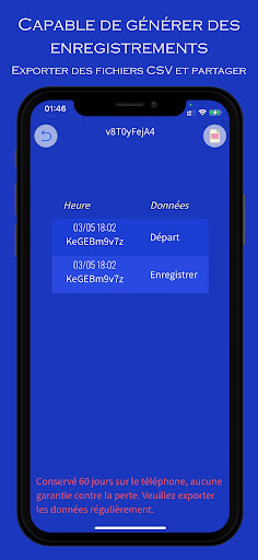 Aperçu de l'application