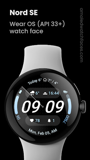 Android application Nord SE: Wear OS 4 watch face screenshort