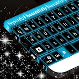 Glowing Blue Neon Keyboard icon