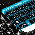 Glowing Blue Neon Keyboard Apk