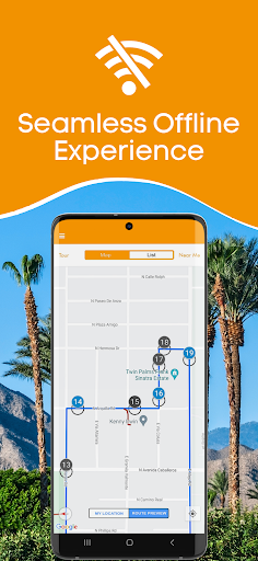 Screenshot of Palm Springs Self-Guided Drive