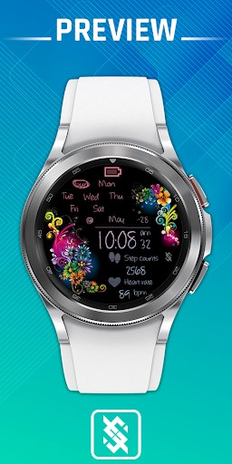 Android application BFF17-Neon Art Flower Colors screenshort