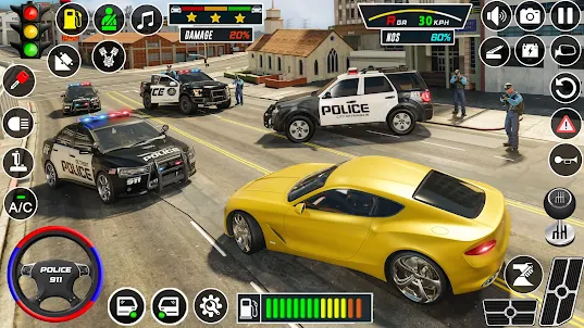 US Police Prado 3D Car Games