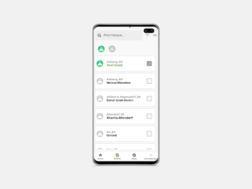 Android application SwissMosque screenshort