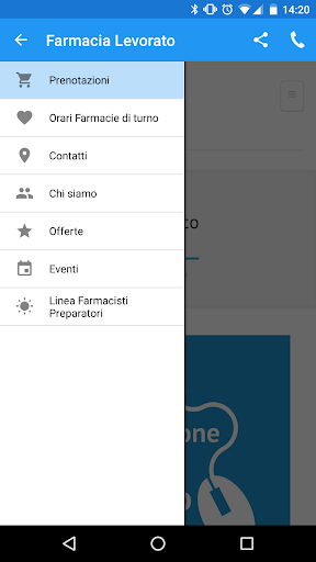 Android application Farmacia Levorato Este screenshort