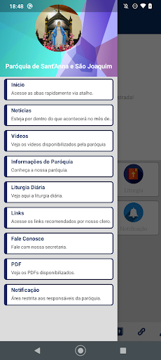 Android application Paróquia Sant’Ana e S. Joaquim screenshort