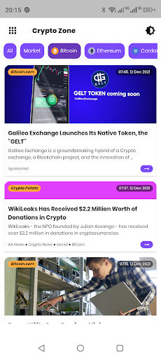 Android application Cryptocurrency News & Analysis screenshort