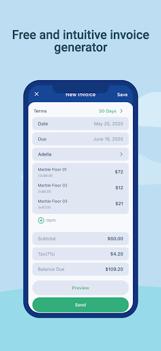 Android application Invoice Generator by Kiexi screenshort
