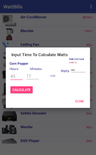 Wattbills Screen 2