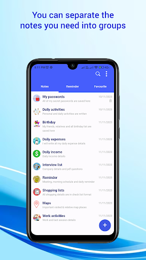 Android application Personal Memo Quick Notes screenshort