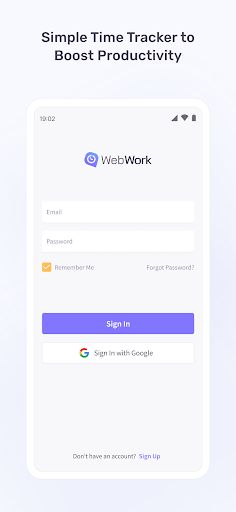 WebWork Time Tracker Screen 2