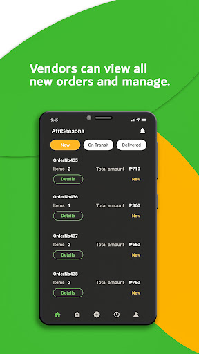 Android application Afri Seasons Seller screenshort