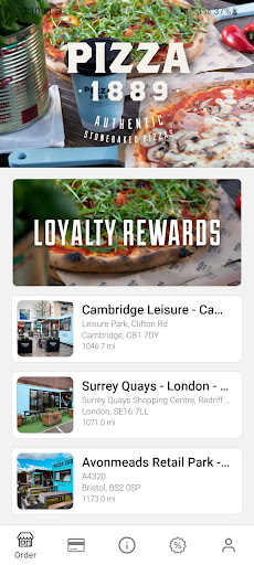 Android application Pizza 1889 screenshort