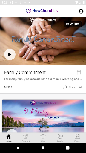 Android application NewChurch Live screenshort