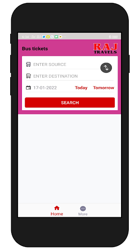 Android application Raj Travels screenshort