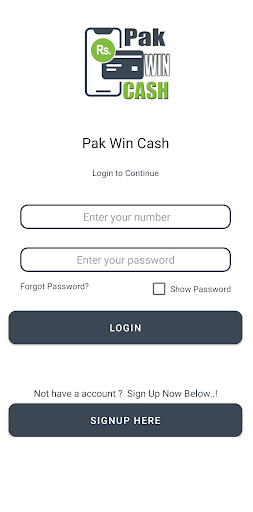 Android application Pak Win Cash screenshort