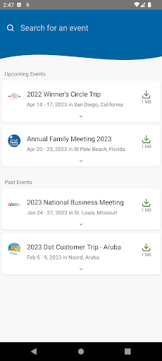 Dot Foods Events Screen 2