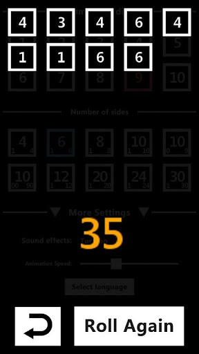 Dice Simulator Screen 3