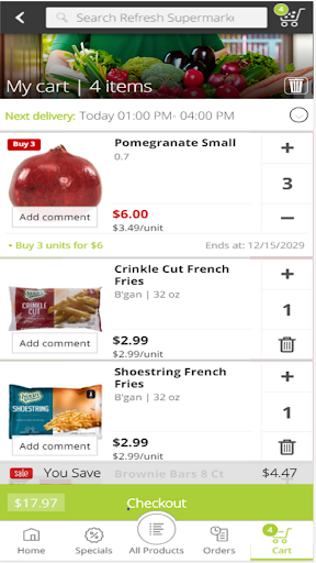 Screenshot of Refresh Supermarket