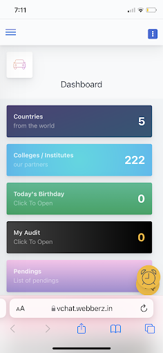 Android application Webberz screenshort