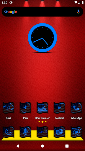Android application Usa Flag Blue Icon Pack screenshort