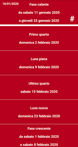 Android application Lunario screenshort