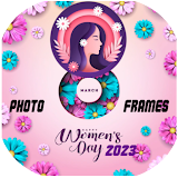 women's day photo frame 2023 icon
