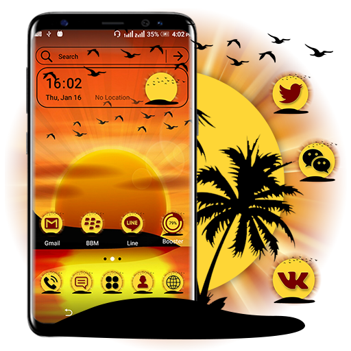 Sunset Launcher Theme logo